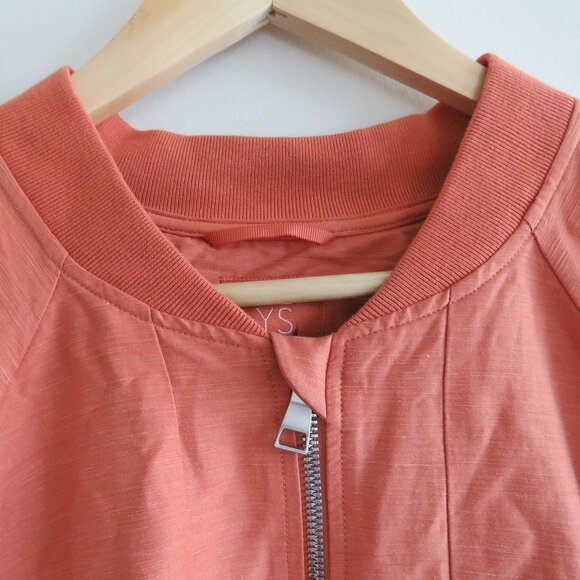 ATHLETA X ALICIA KEYS Enlighten Up Linen Bomber Jacket in Clay Orange - Size 2X - Picture 6 of 16